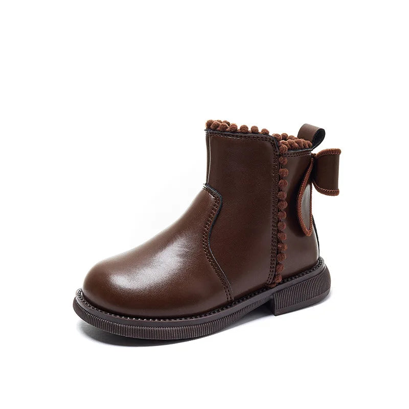 Leather Ankle Boots for Children with Zip – Comfortable Fit and Timeless Design