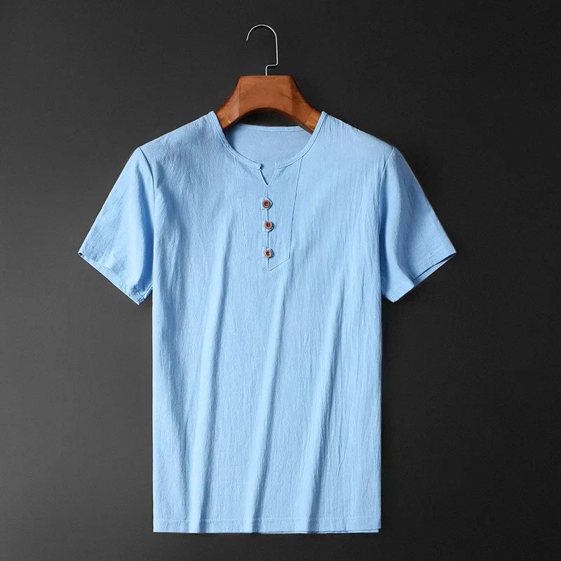 Men's Lightweight Summer T-Shirt in Cotton-Linen