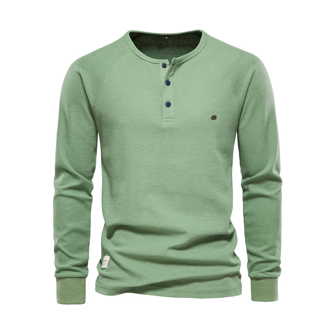 Men's Long Sleeve Shirt with Round Neck