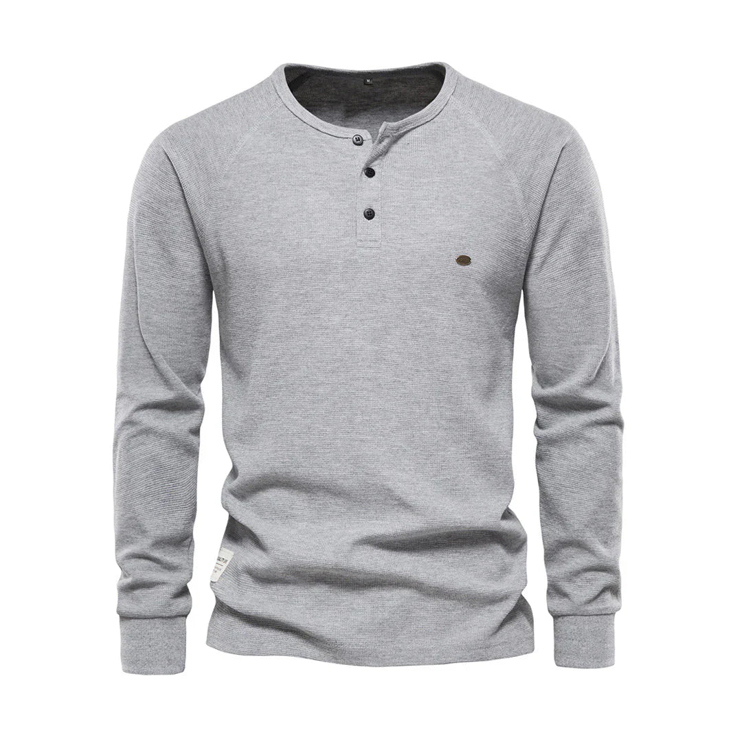 Men's Long Sleeve Shirt with Round Neck