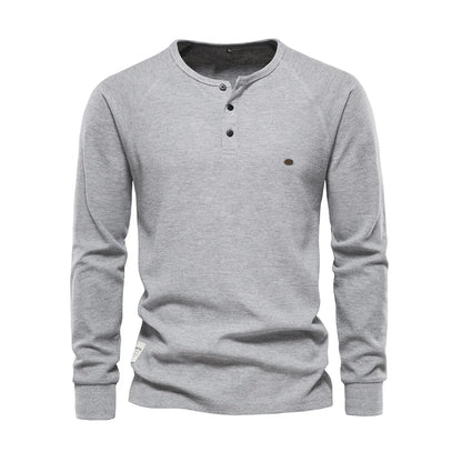 Men's Long Sleeve Shirt with Round Neck