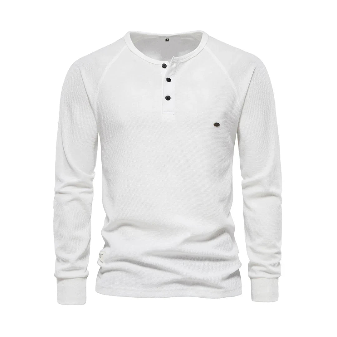 Men's Long Sleeve Shirt with Round Neck