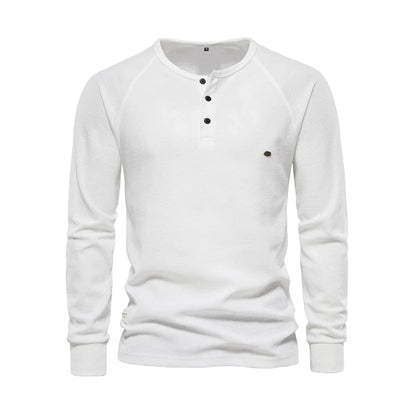 Men's Long Sleeve Shirt with Round Neck