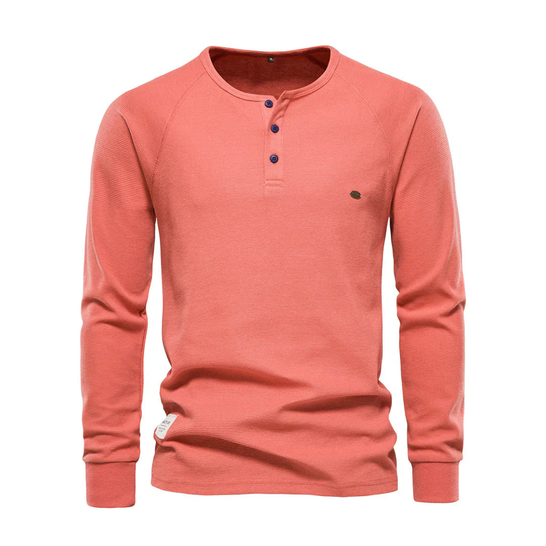 Men's Long Sleeve Shirt with Round Neck