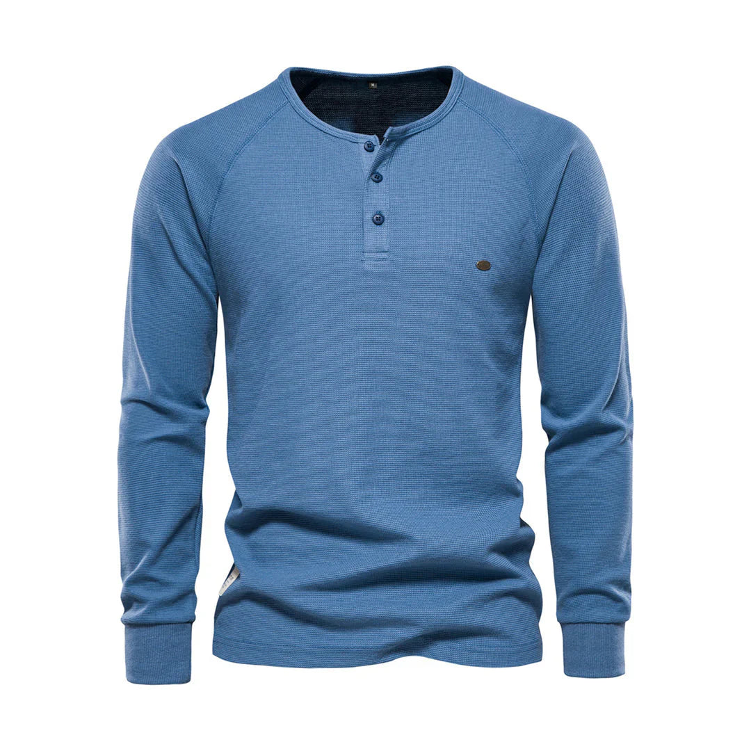 Men's Long Sleeve Shirt with Round Neck
