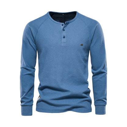 Men's Long Sleeve Shirt with Round Neck