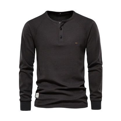 Men's Long Sleeve Shirt with Round Neck