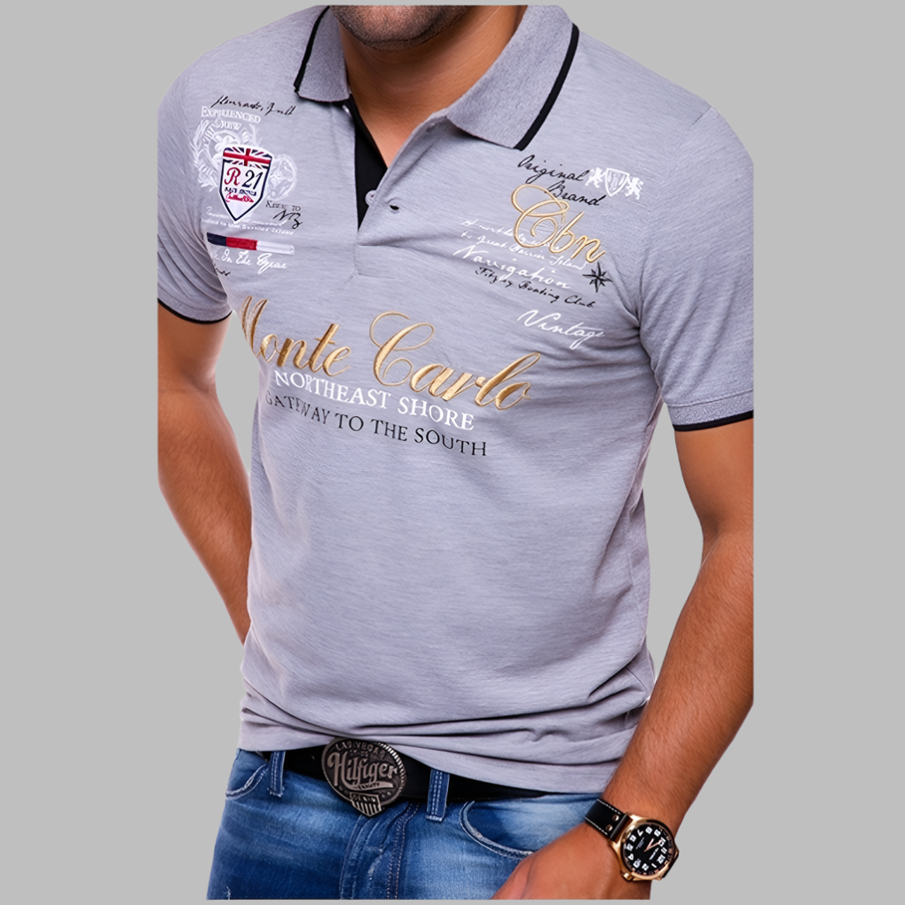 Men's Polo Shirt with Tailored Knit