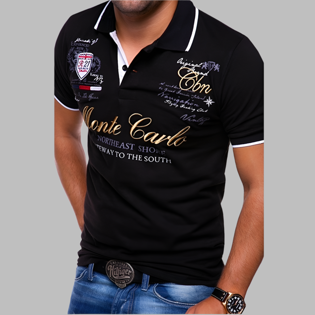 Men's Polo Shirt with Tailored Knit