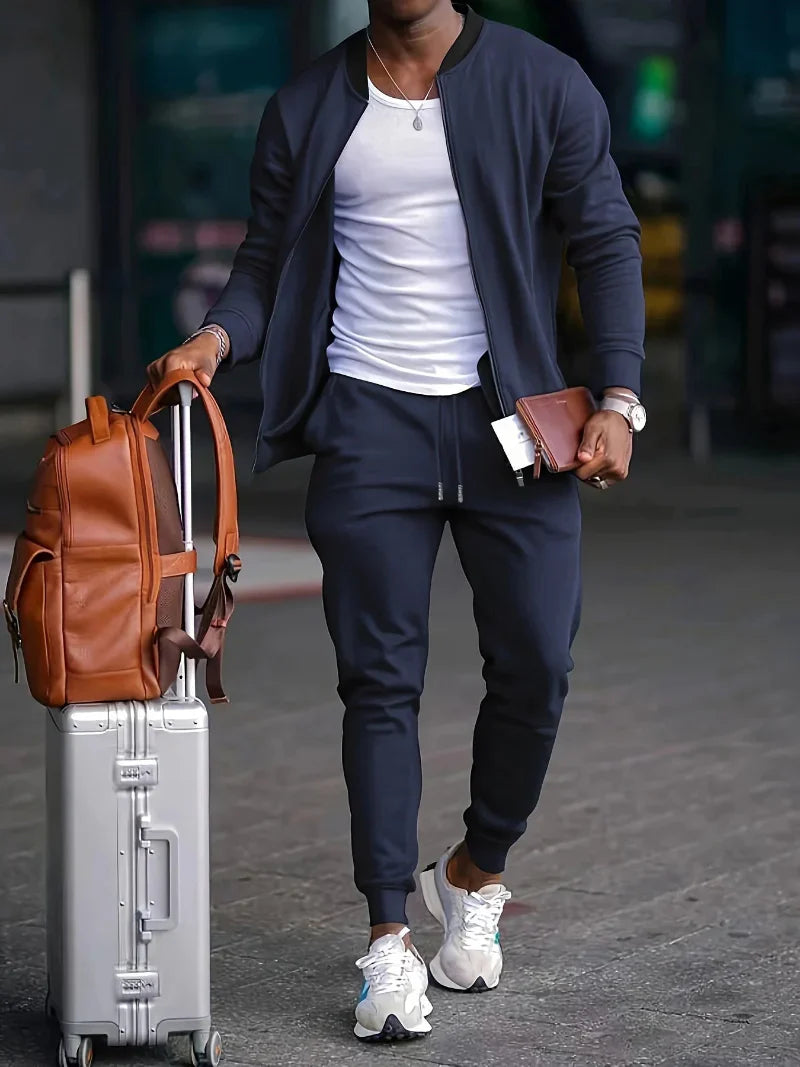 Men's Set with Zipper Jacket and Pants
