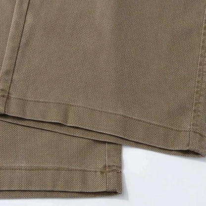 Men's Straight Fit Trousers with Elastic Waist
