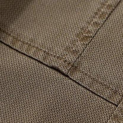 Men's Straight Fit Trousers with Elastic Waist