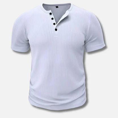 Men's T-Shirt with Button Closure