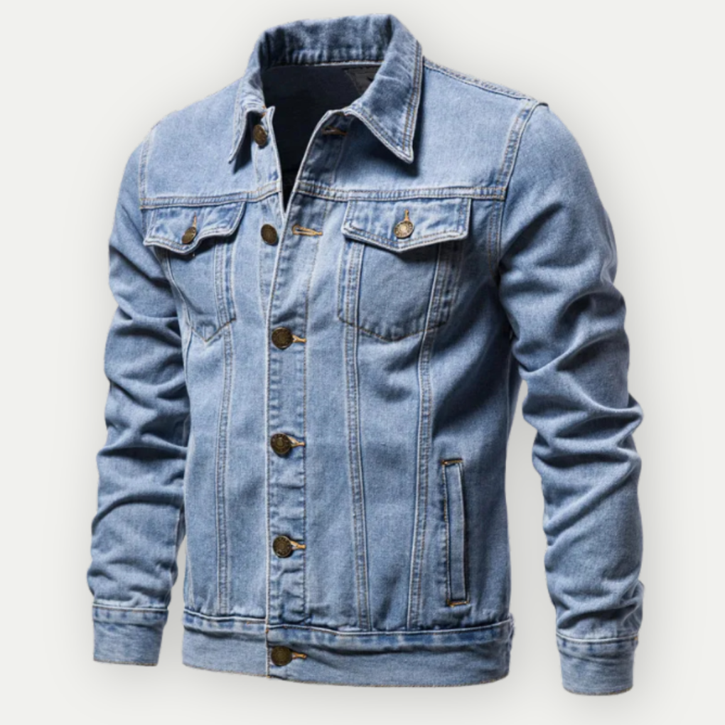 Men's denim trucker jacket, classic style for everyday use
