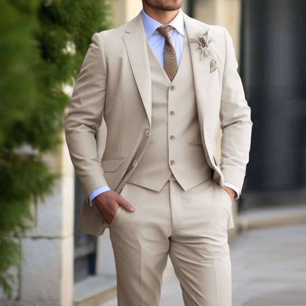 Fato de homem elegante de 3 peças Brecken – Elegância intemporal