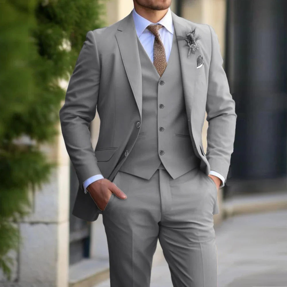 Fato de homem elegante de 3 peças Brecken – Elegância intemporal