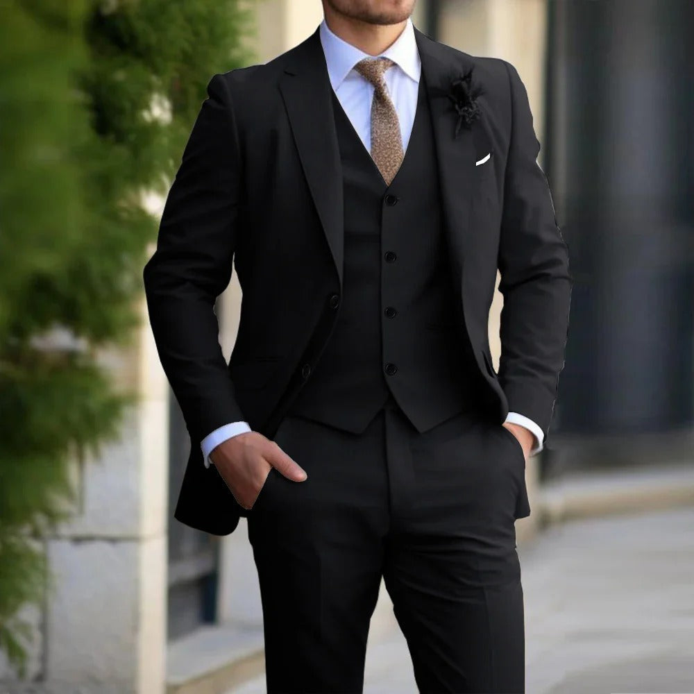 Fato de homem elegante de 3 peças Brecken – Elegância intemporal