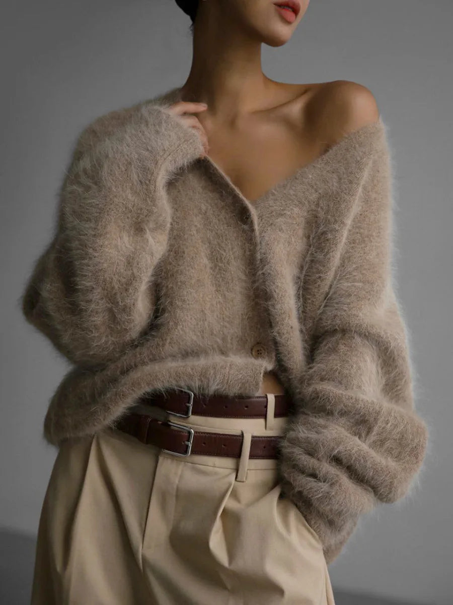 Mila | Soft Fluffy Ladies' Cardigan