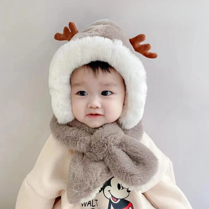 Mini moda de invierno - gorro y bufanda en uno