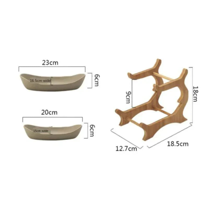 Modern Bamboo Fruit Basket - 2 to 3 Tiers - Stylish and Space-Saving