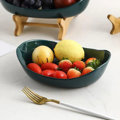 Modern Bamboo Fruit Basket - 2 to 3 Tiers - Stylish and Space-Saving