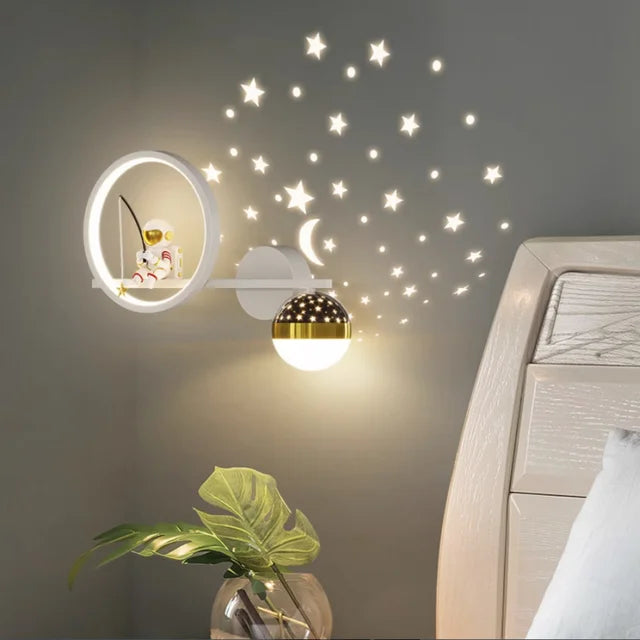 Modern Wall Lamp for Children's Room with Star Light