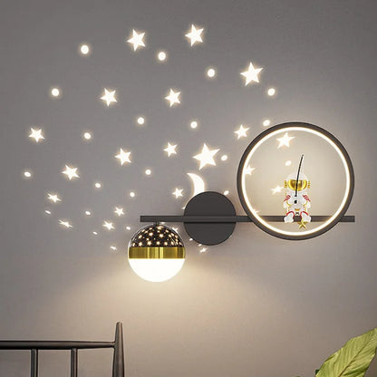 Modern Wall Lamp for Children's Room with Star Light