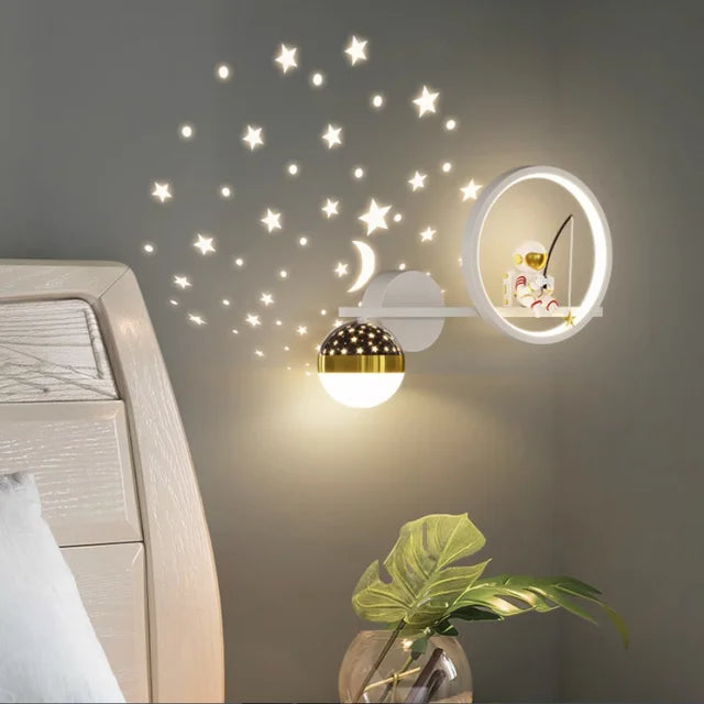 Modern Wall Lamp for Children's Room with Star Light