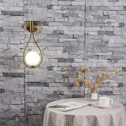 Moderne led-wandlamp van glas en metaal