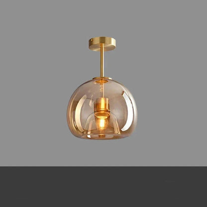 Kompakte Glas-Deckenleuchte für moderne Eleganz