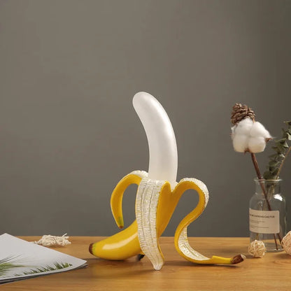 Lampada da tavolo decorativa a forma di banana con luce LED calda per il soggiorno o la camera da letto