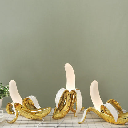Lampada da tavolo decorativa a forma di banana con luce LED calda per il soggiorno o la camera da letto