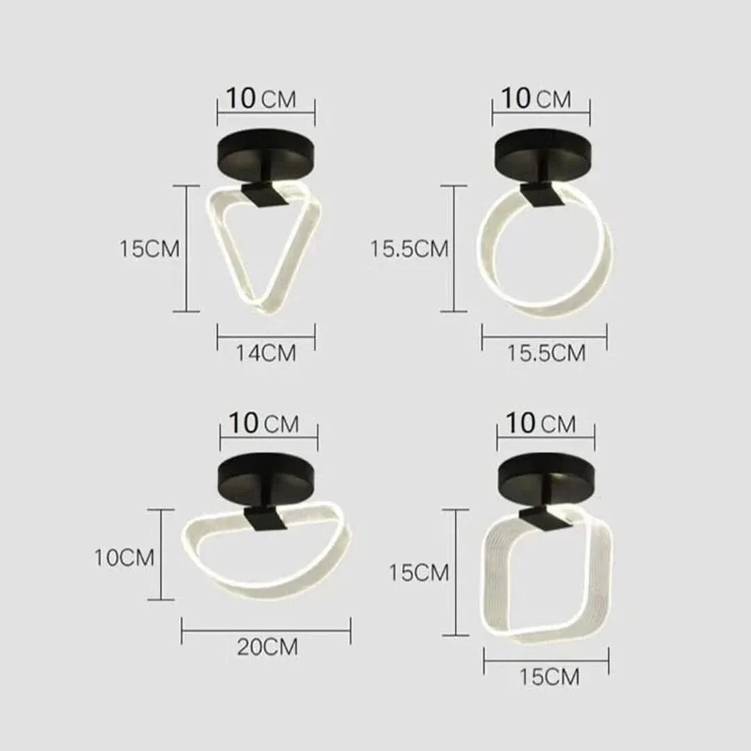 KreativGlow - Lámpara de techo LED delgada