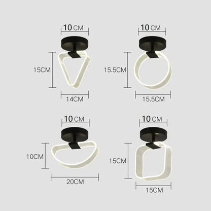 KreativGlow - Lámpara de techo LED delgada