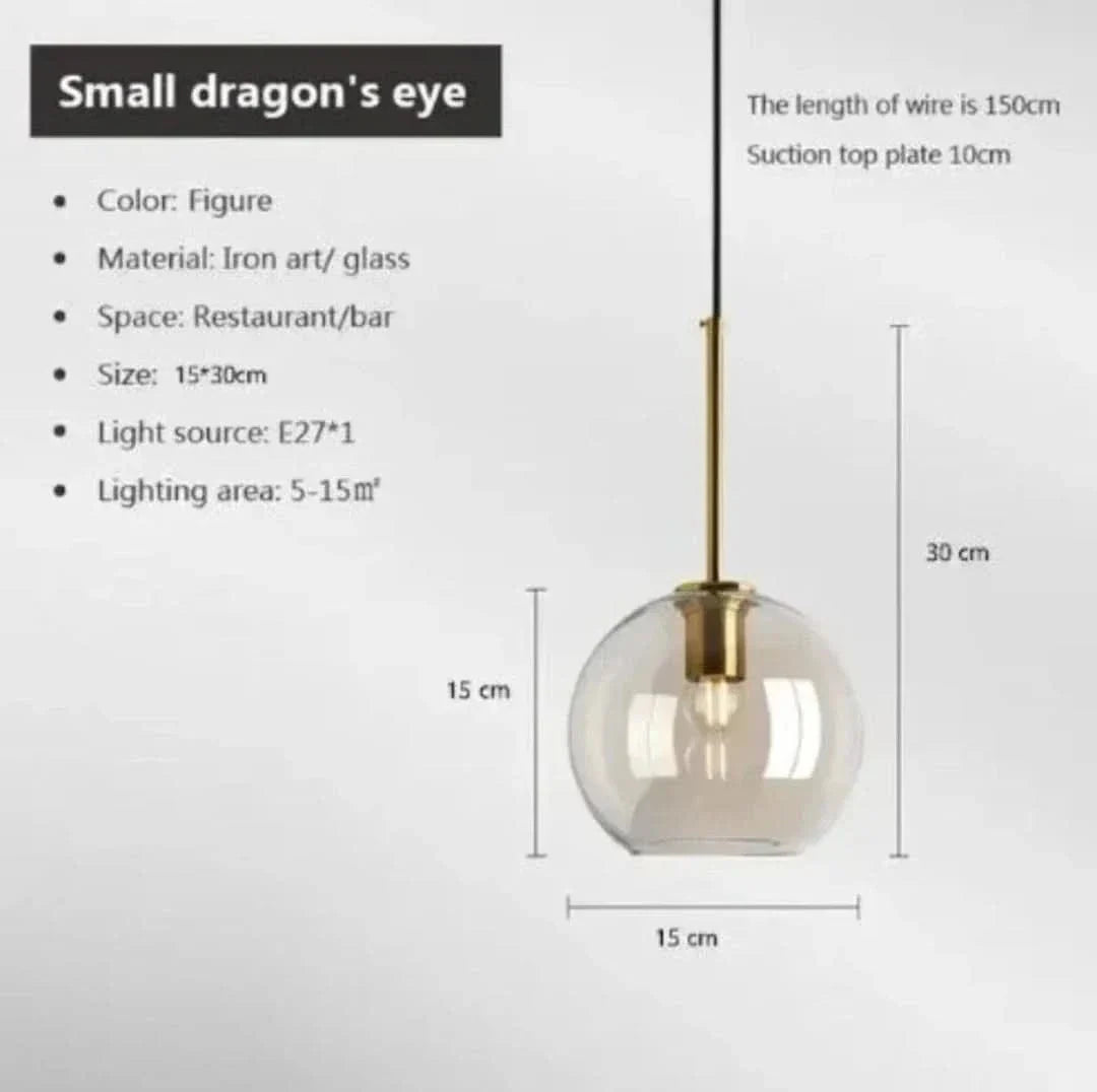 LoftLuxe - Skandináv üveg függőlámpa