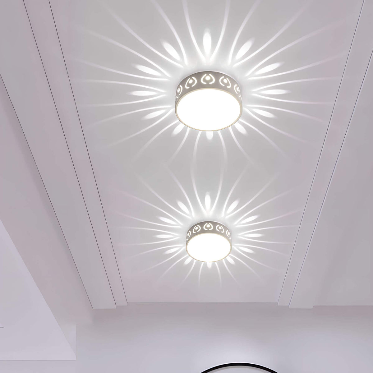 Plafoniera LED Aurora - Illuminazione d'atmosfera con motivi eleganti