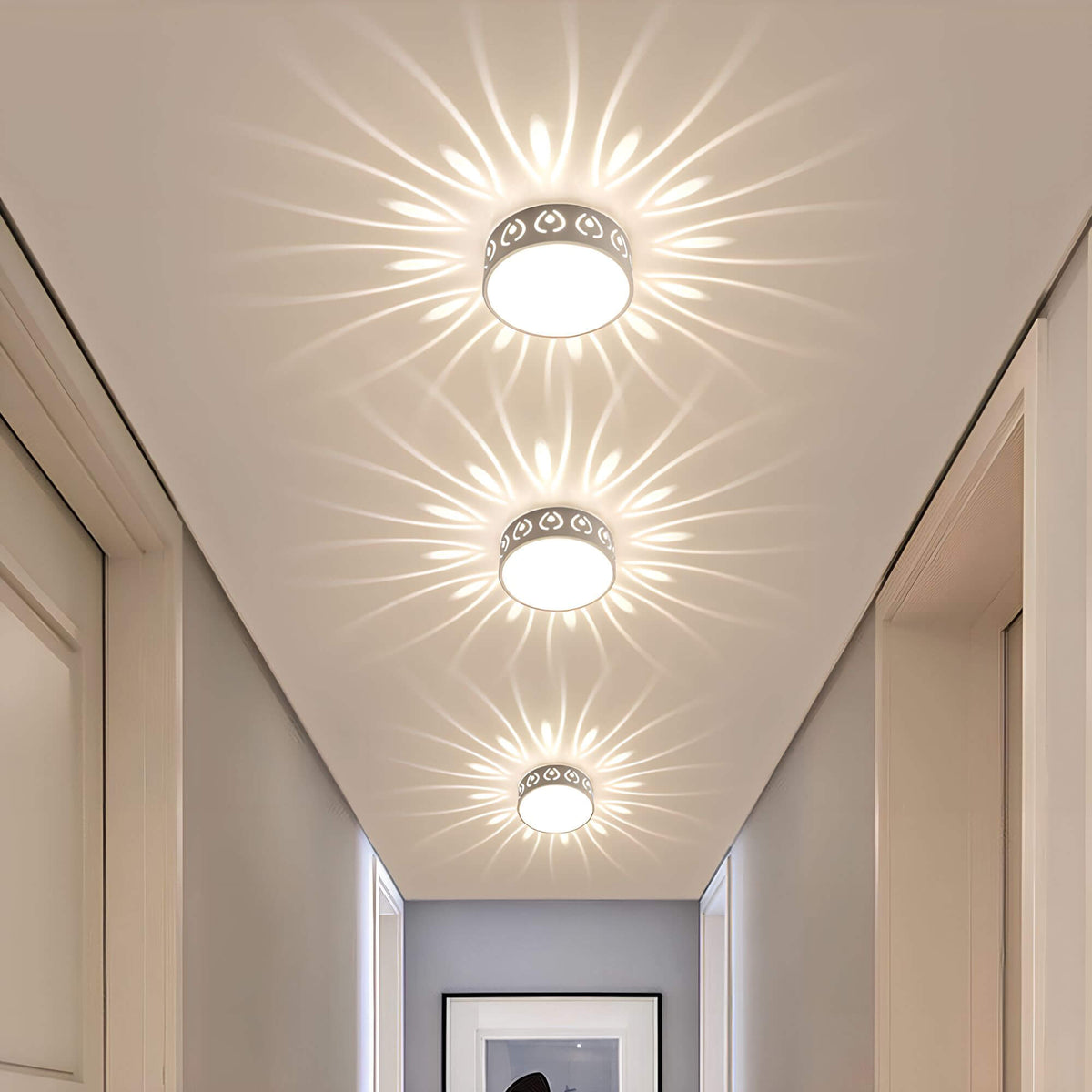 Plafoniera LED Aurora - Illuminazione d'atmosfera con motivi eleganti
