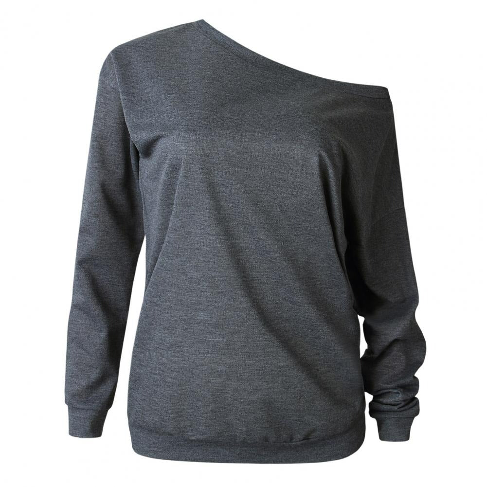 One off-shoulder loose warm women's sweater - Beatrix