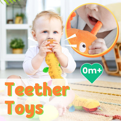 Juguete de peluche musical con forma de oruga - interactivo y suave