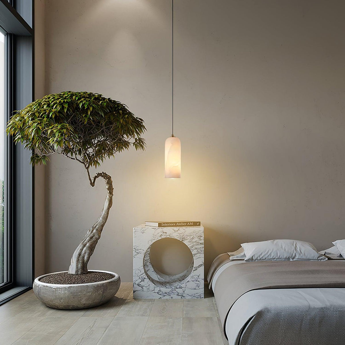 Monty Ceiling Lamp - Luxury Lighting with Alabaster Shade