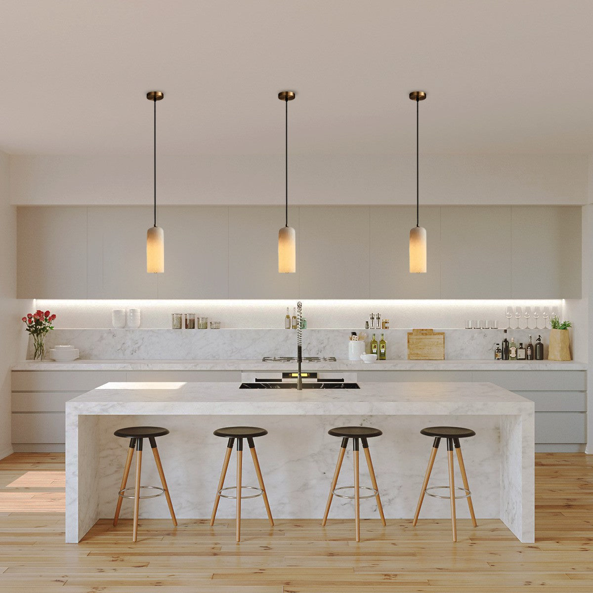 Monty Ceiling Lamp - Luxury Lighting with Alabaster Shade