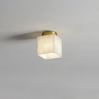 Luxe Oval Alabaster Ceiling Light