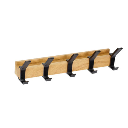 Wall Coat Rack | Scandinavian Design, Black | Wood, Aluminium