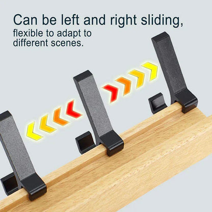Wall Coat Rack | Scandinavian Design, Black | Wood, Aluminium
