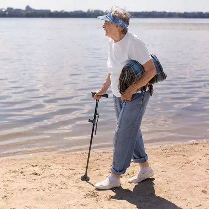 Foldable Walking Stick with LED Light and Non-Slip Foot for Stability