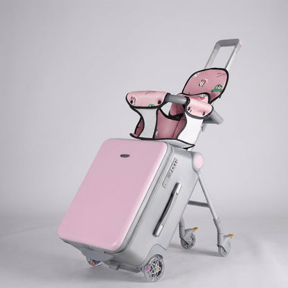 Multifunctional children's suitcase for riding