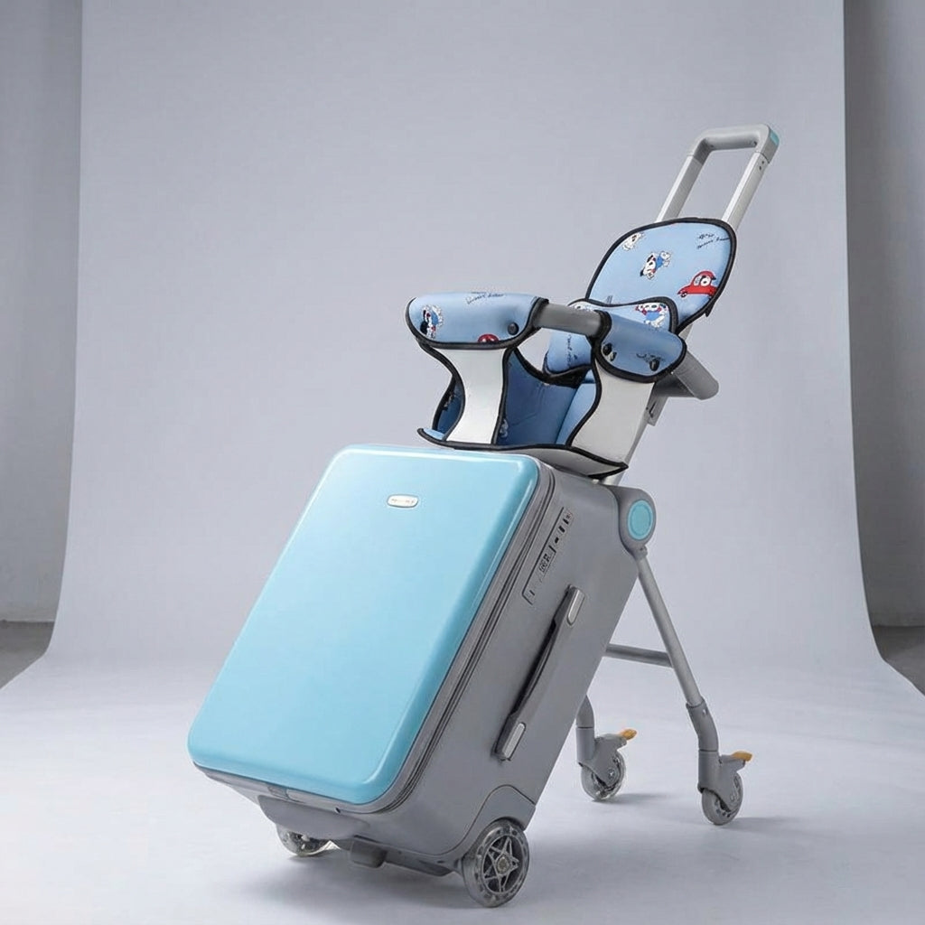 Multifunctional children's suitcase for riding