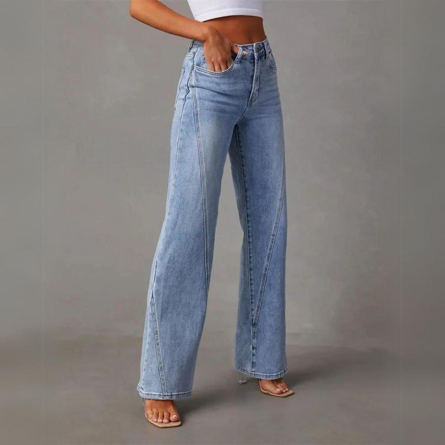 High Waist Denim Jeans for Women | Wide-Leg