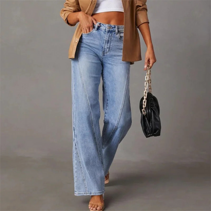 High Waist Denim Jeans for Women | Wide-Leg
