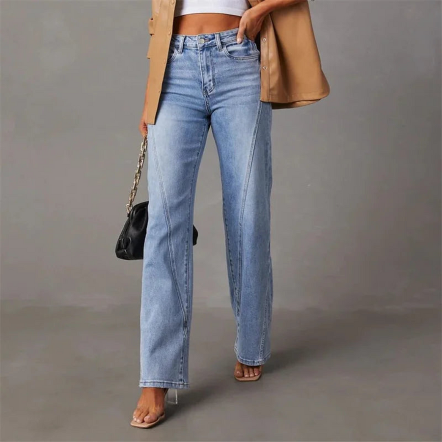 High Waist Denim Jeans for Women | Wide-Leg